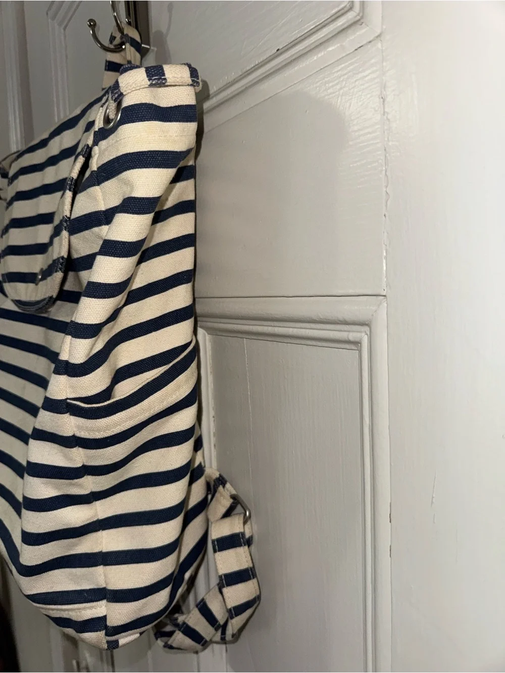 BAGGU Striped Canvas Backpack